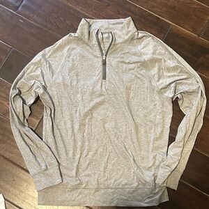 G/FORE Light Gray Zip-Up Sweater